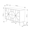 MOBILE DA INGRESSO MADIA 4 ANTE DUNE COLORE ANTRACITE CON DISEGNO GEOMETRICO L 123 X P 35 X 77,4 H CM