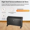 HIGH-TECH TERMOVENTILATORE DA TERRA NERO 1800 W CON MANIGLIE PER SPOSTAMENTO E FUNZIONE ANTISURRISCALDAMENTO 