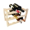 SCAFFALE PORTABOTTIGLIE CANTINETTA IN LEGNO DI FAGGIO 42,5 X22 X 28CM 12 POSTI