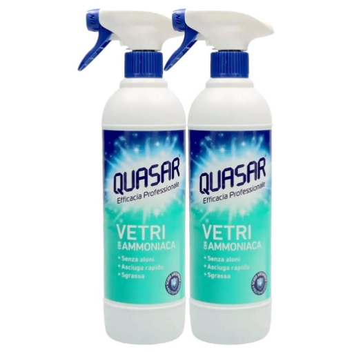 QUASAR SPRAY PER VETRI CON AMMONIACA BIPACCO 2X580ML SPRAY