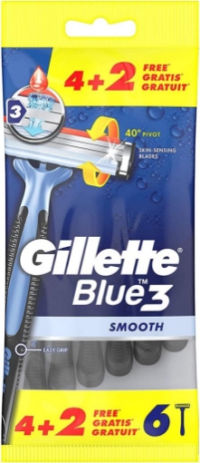 GILETTE BLUE 3 SMOOTH RASOIO USA E GETTA 6PZ