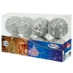 MAURY'S BOX 8 SFERE LUX DA 8 CM IN COLORE SILVER CON PAILLETTES OKXN