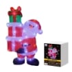 MA MAISON BABBO NATALE LUMINOSO 60 LED 25,5X18X44 CM A BATTERIA PERSONAGGIO SIMPATICO CON PACCHI OKXN