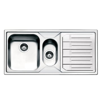 SMEG LAVELLO SEMIFILO ACCIAIO INOX 100X50 CM 1 + 1/2 CON GOCCIOLATOIO DESTRO