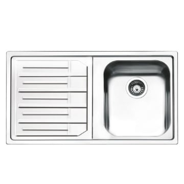SMEG LAVELLO ACCIAIO INOX 1 VASCA CON GOCCIOLATOIO SINISTRO  86X50 CM