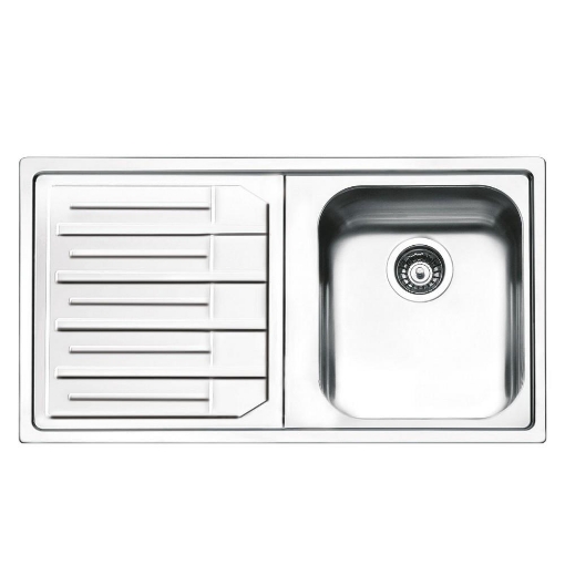 SMEG LAVELLO ACCIAIO INOX 1 VASCA CON GOCCIOLATOIO SINISTRO  86X50 CM