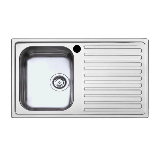 LAVELLO IN ACCIAIO INOX DESTRO 86X50 CM