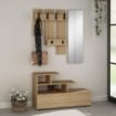 MOBILE DA INGRESSO VESTY ROVERE OAK CON SCARPIERA E SPECCHIO