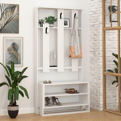 MOBILE DA INGRESSO CHESTER BIANCO 90X36X180