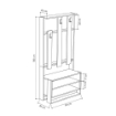 MOBILE DA INGRESSO CHESTER BIANCO 90X36X180