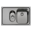 LAVELLO SMEG SP7915SN 79X50 CM 1+1/2 VASCA CON GOCCIOLATOIO SINISTRO ACCIAIO INOX NERO