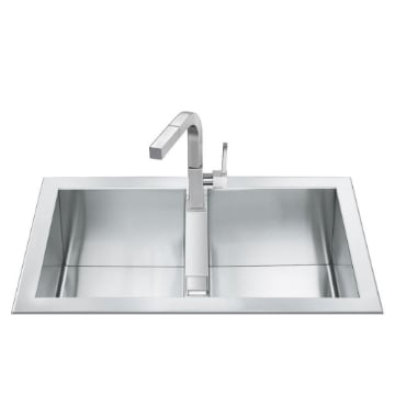 LAVELLO SMEG LQR862-2 INOX 2 VASCHE 86X50 CM CON INCASSO FILOTOP