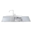 LAVELLO SMEG LI91SGS 90X50 CM 1 VASCA CON GOCCIOLATOIO A SINISTRA CON VETRI SILVER