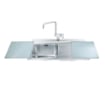 LAVELLO SMEG LI91SGD 90X50 CM 1 VASCA CON GOCCIOLATOIO A DESTRA CON VETRI SILVER