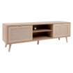 MOBILE PORTA TV BALI CON 2 ANTE EFFETTO VIMINI 1 VANO A GIORNO CON RIPIANO + FORO PASSACAVI - L 150 X P 40 X 52 H CM