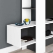 MOBILE PORTA TV COLORE BIANCO ANTRACITE CON ANTA A RIBALTA CON VANI A GIORNO E RIPIANI - L180 X P38 X 138 H CM