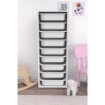 MOBILE MULTIUSO CON 9 CESTE CONTENITORI COLORE BIANCO STRUTTURA RESISTENTE 45,5X30X119 H CM