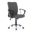 POLTRONA UFFICIO  CON BASE CROMATA COLOR TORTORA IN SIMILPELLE SEDUTA REGOLABILE BRACCIOLI FISSI PORTATA MAX 90 KG 
