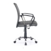 POLTRONA UFFICIO  CON BASE CROMATA COLOR TORTORA IN SIMILPELLE SEDUTA REGOLABILE BRACCIOLI FISSI PORTATA MAX 90 KG 