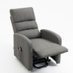 POLTRONA ALZAPERSONA LORENA CON UN MOTORE 1 TELECOMANDO 1 RECLINER ELETTRICO IN TESSUTO GRIGIO PROFONDA 50 CM 