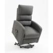 POLTRONA ALZAPERSONA LORENA CON UN MOTORE 1 TELECOMANDO 1 RECLINER ELETTRICO IN TESSUTO GRIGIO PROFONDA 50 CM 