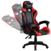 POLTRONA GAMING MEK ROSSA E NERA INCLINAZIONE 150° SEDUTA REGOLABILE MECCANISMO MULTIFUNZIONE PESO MAX 90 KG 