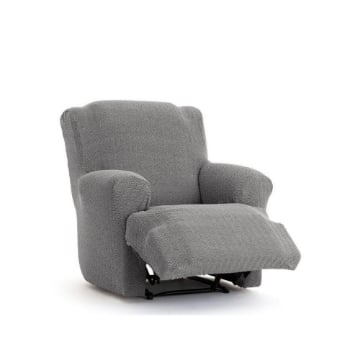 XXPRE COPRIPOLTRONA RELAX  ELASTICO GRIGIO 70 -110  CM LAVABILE IN COTONE PER POLTRONA RECLINER TESSUTO ZIG-ZAG