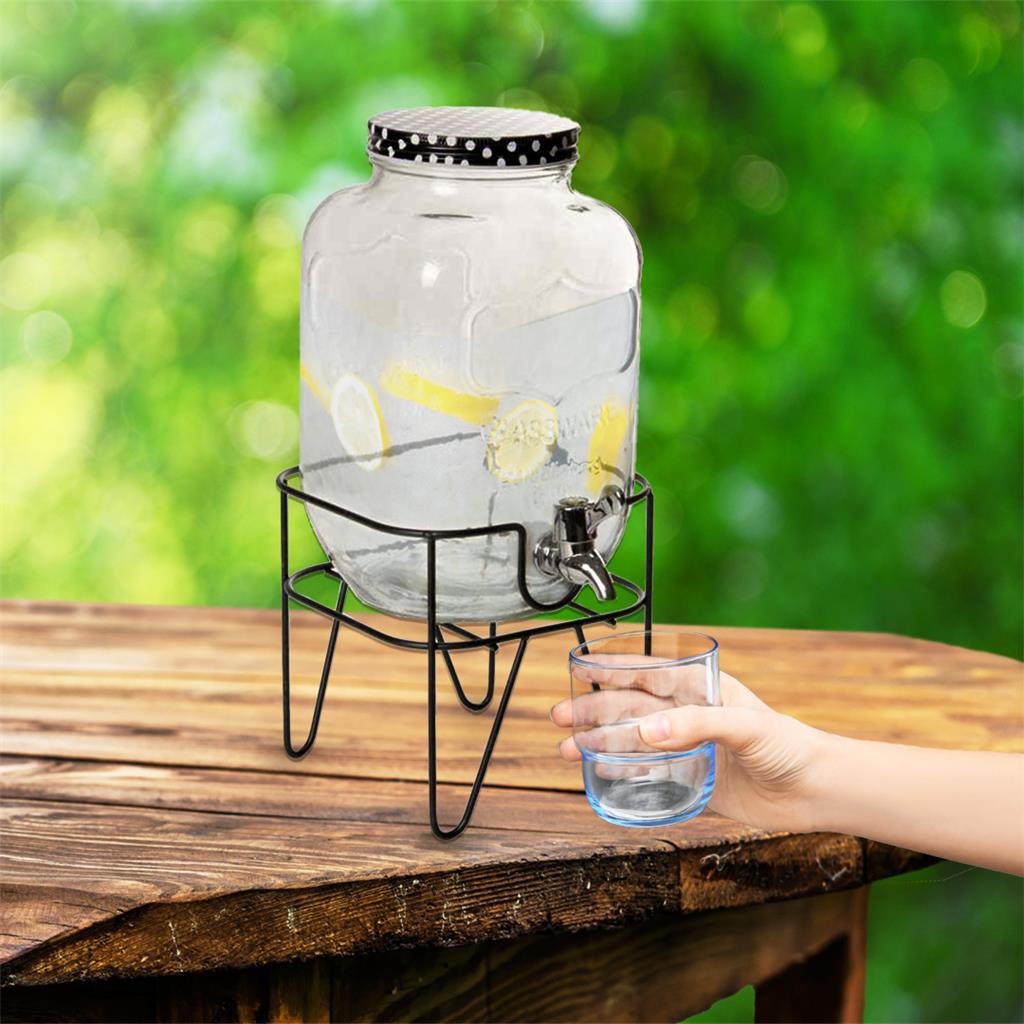 Dispenser per Cerali 1,8 Lt per colazione in metallo e vetro | Acquista