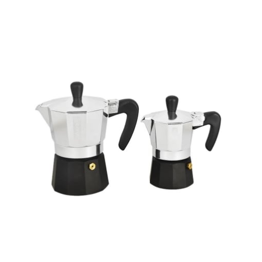 AETERNUM SET 2 CAFFETTIERE BLACK PEARL DA 1 E 3 TAZZE OKX