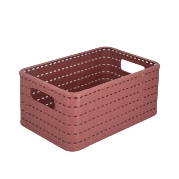 CESTA COUNTRY IN PLASTICA CON CAPIENZA DA 6 LT 28X10X13CM IN COLORE IRON RED