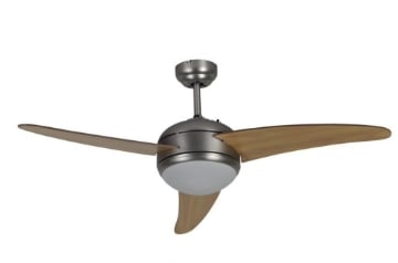 VENTILATORE A SOFFITTO CON 3 PALE IN LEGNO MARRONE DIAMETRO 132 CM