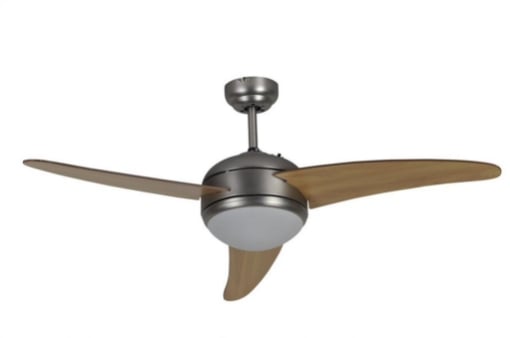 VENTILATORE A SOFFITTO CON 3 PALE IN LEGNO MARRONE DIAMETRO 132 CM