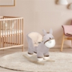 DONDOLO GIOCATTOLO A FORMA DI ASINO PER BAMBINI 18 - 36 MESI GRIGIO