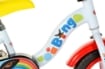 BICICLETTA 10 POLLICI BING BAMBINO CON ROTELLE COLORAZIONE BIANCO E GIALLO OKY