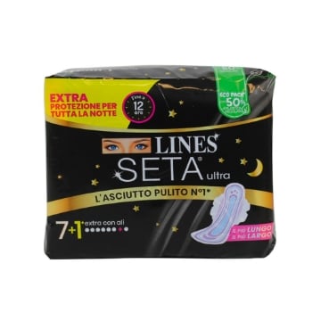 LINES SETA ULTRA NEW EXTRA ALI 7+1 PZ  EXTRA PROTEZIONE NOTTE OKX