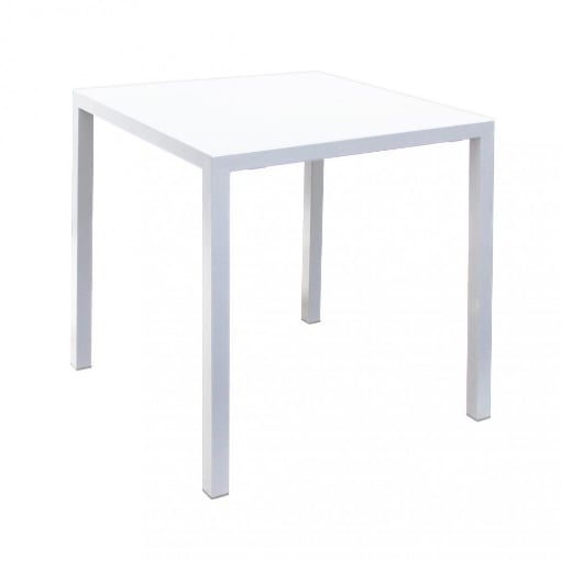 TAVOLO AUTOLIVELLANTE IN METALLO VERNICIATO A POLVERE BIANCO DIMENSIONI: CM 70 X 70 X 74 H OKX