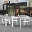 TAVOLO AUTOLIVELLANTE IN METALLO VERNICIATO A POLVERE BIANCO DIMENSIONI: CM 70 X 70 X 74 H OKX