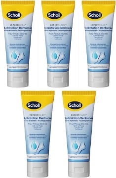 SCHOLL 5 PZ CREMA HYDRATION BOOST CREMA PIEDI ARRICCHITA PER IDRATARE LA PELLE SECCA PIEDI PIÙ MORBIDI E LISCI 5 CREME DA 75 ML