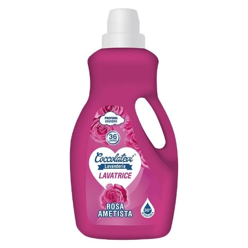 COCCOLATEVI LIQUIDO PER LAVATRICE IN FORMATO DA 1800ML ROSA AMETISTA OKX