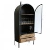 MOBILE CHADWICK IN FERRO E LEGNO CON 2 ANTE, 2 RIPIANI E 2 CASSETTI DIMENSIONI: CM 81,5 X 40 X 180 H