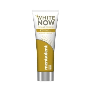 MENTADENT DENTIFRICIO WHITE NOW INSTANT CORRECT PER DENTI 3 VOLTE PIÙ BIANCHI E UNIFORMI SUBITO 75 ML