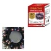 HIGH-TECH FILO LED 180 LUCI MINILUCCIOLE BIANCO/ROSSO CON 8 GIOCHI DI LUCE LUNGHEZZA 8.10 MT USO INTERNO E ESTERNO