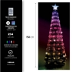 HIGH-TECH ALBERO POP UP PIEGHEVOLE CON 166 LED CM.150 RGB E 16 GIOCHI DI COLORI + TELECOMANDO TRAMITE APP OKXL