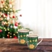 MA MAISON SET 2 TAZZE MUG 350 CC ROSSE E VERDI STILE NATALIZIO COOKIES IDEA REGALO OKXL