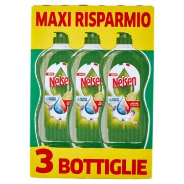 NELSEN DETERSIVO PIATTI 850 ML X 3 PZ FRAGRANZA LIMONE MAXI RISPARMIO OKX