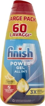 FINISH DETERSIVO GEL LAVASTOVIGLIE LEMON 2X600 ML - 1200 ML LARGE PACK OKX