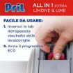 PRIL TUTTO IN 1 EXTRA TABS LIMONE & LIME PASTIGLIE PER LAVASTOVIGLIE EFFICACI GIÀ A 40° CON 8 AZIONI 76 TABS OKX