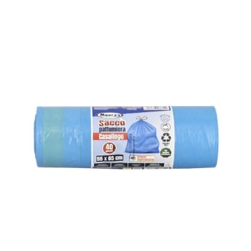 MAURY'S SACCHI PER PATTUMIERA 55X65CM IN ROTOLO DA 40 PEZZI AZZURRI