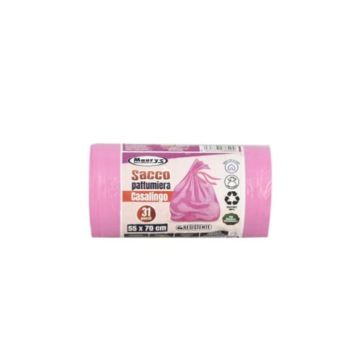 MAURY'S SACCHI PER PATTUMIERA 55X70CM IN ROTOLO DA 31 PEZZI ROSA