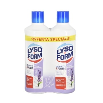 LYSOFORM DETERSIVO LIQUIDO PER PAVIMENTI BIPACCO DA 1,1 LT LAVANDA DISINFETTANTE OKX